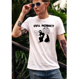 Evil Monkey férfi póló fehér 