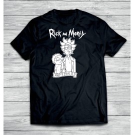 Rick és Morty 2  férfi póló fekete 