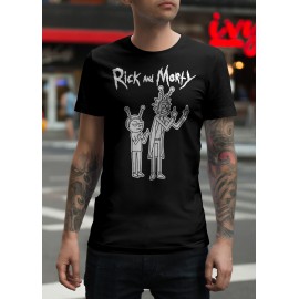 Rick és Morty 3 férfi póló fekete 