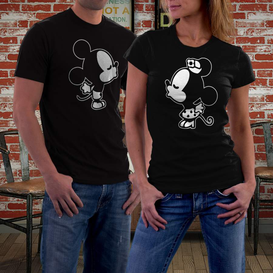 Fekete Mickey & Minnei póló pároknak