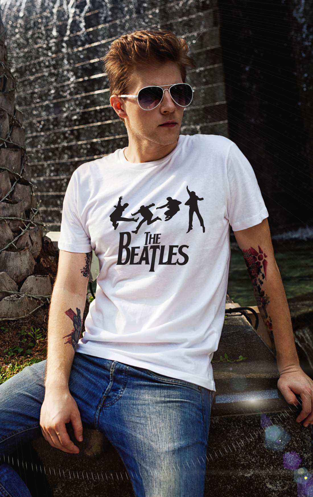 The Beatles 2 férfi póló fehér 